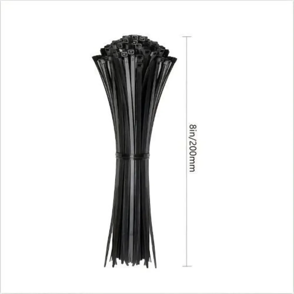 250pcs Cable Zip Ties Heavy Duty 8Inch Premium Plastic Wire Ties 50 Pounds Tensi